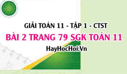 Giải bài 2 trang 79 Toán 11 tập 1 SGK Chân trời sáng tạo